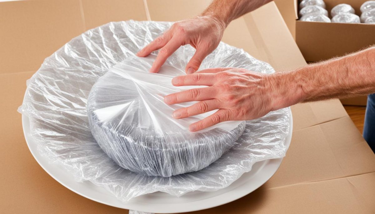 Wrapping Dishes for Moving